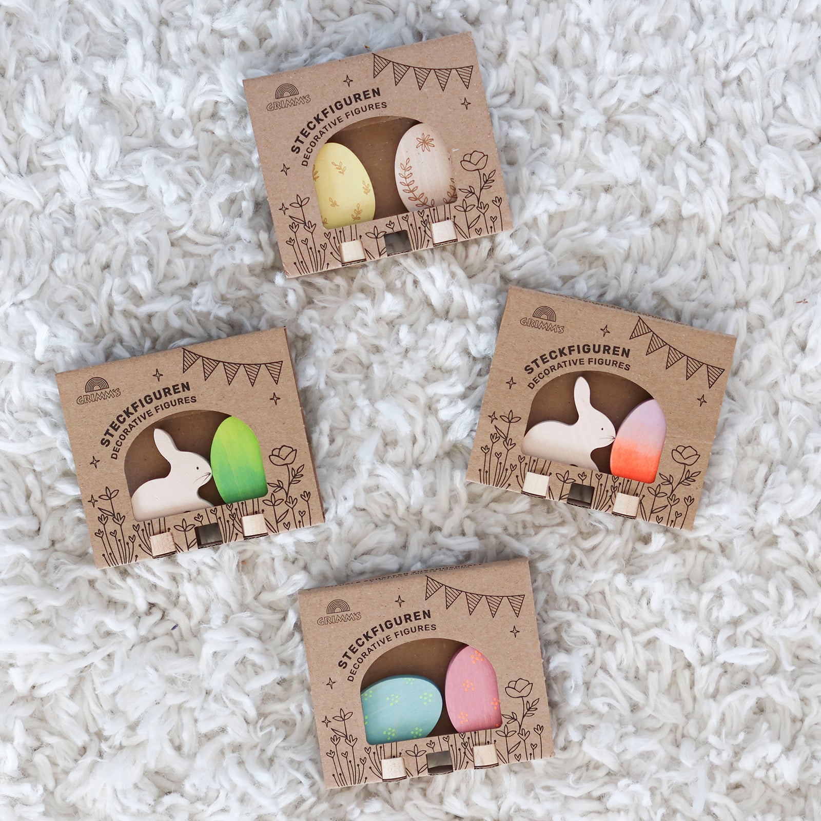 Grimm's Celebration Ring Figure - Easter Set Batik green | | Grimm's Spiel and Holz | Little Acorn to Mighty Oaks