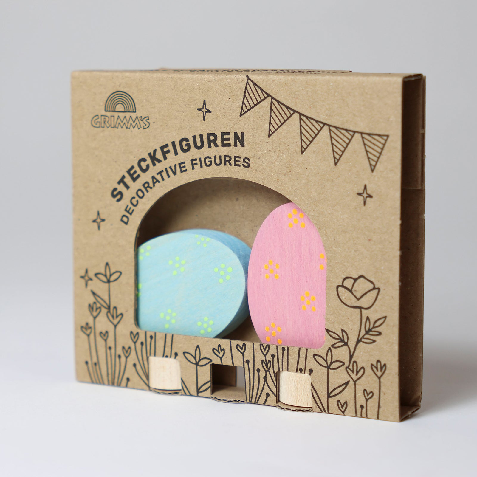 Grimm's Celebration Ring Figure - Easter Eggs Floral Duo | | Grimm's Spiel and Holz | Little Acorn to Mighty Oaks