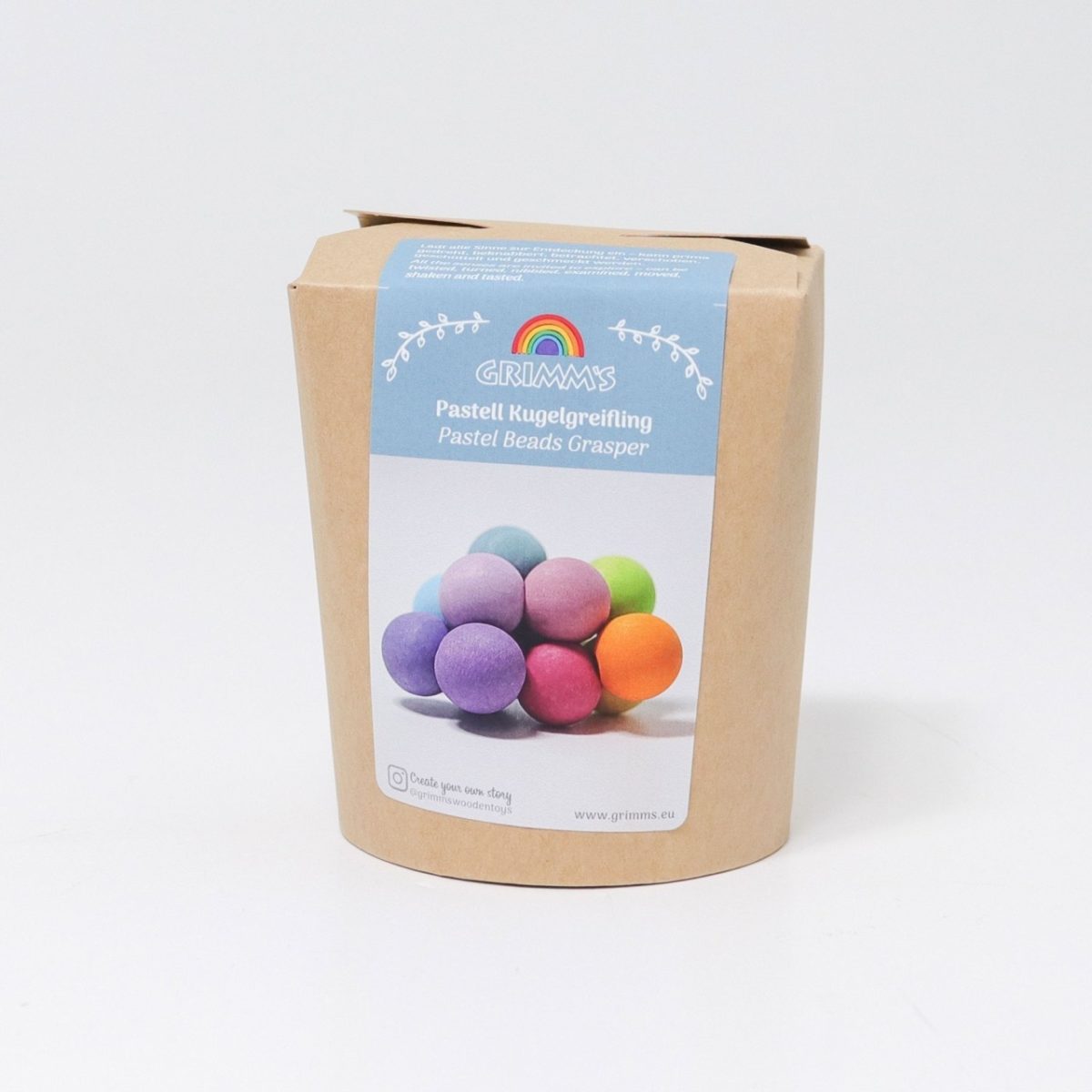 Grimm's Grasping Toy - Pastel Beads | | Grimm's Spiel and Holz | Little Acorn to Mighty Oaks