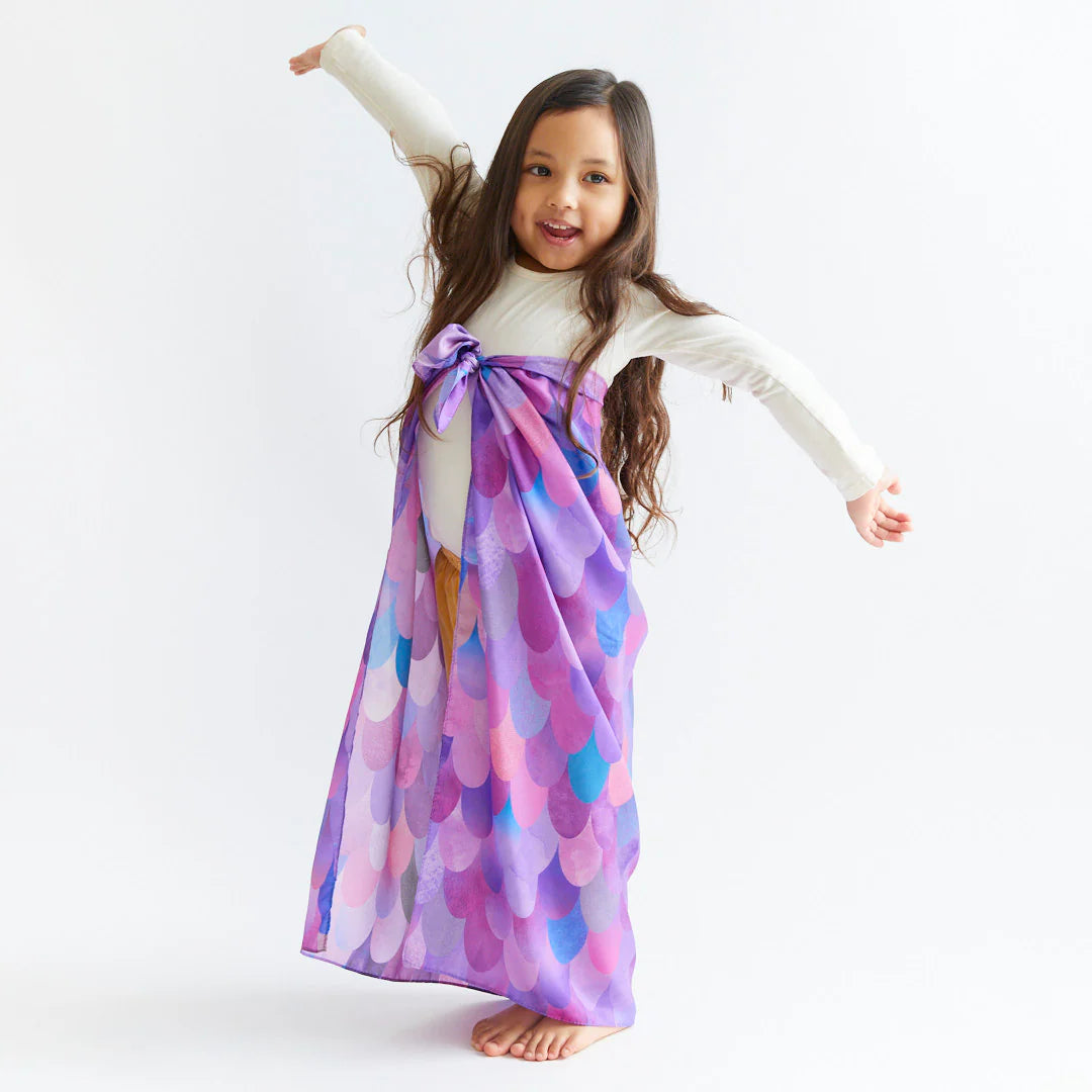 Sarah's Silks - Watercolour Collection - Purple Dinosaur 35 x 35 inch | | Sarah's Silks | Little Acorn to Mighty Oaks