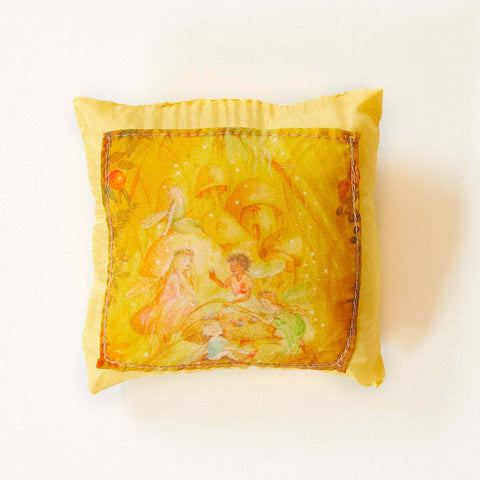 Sarah's Silks - Yellow Tooth Fairy Pillow