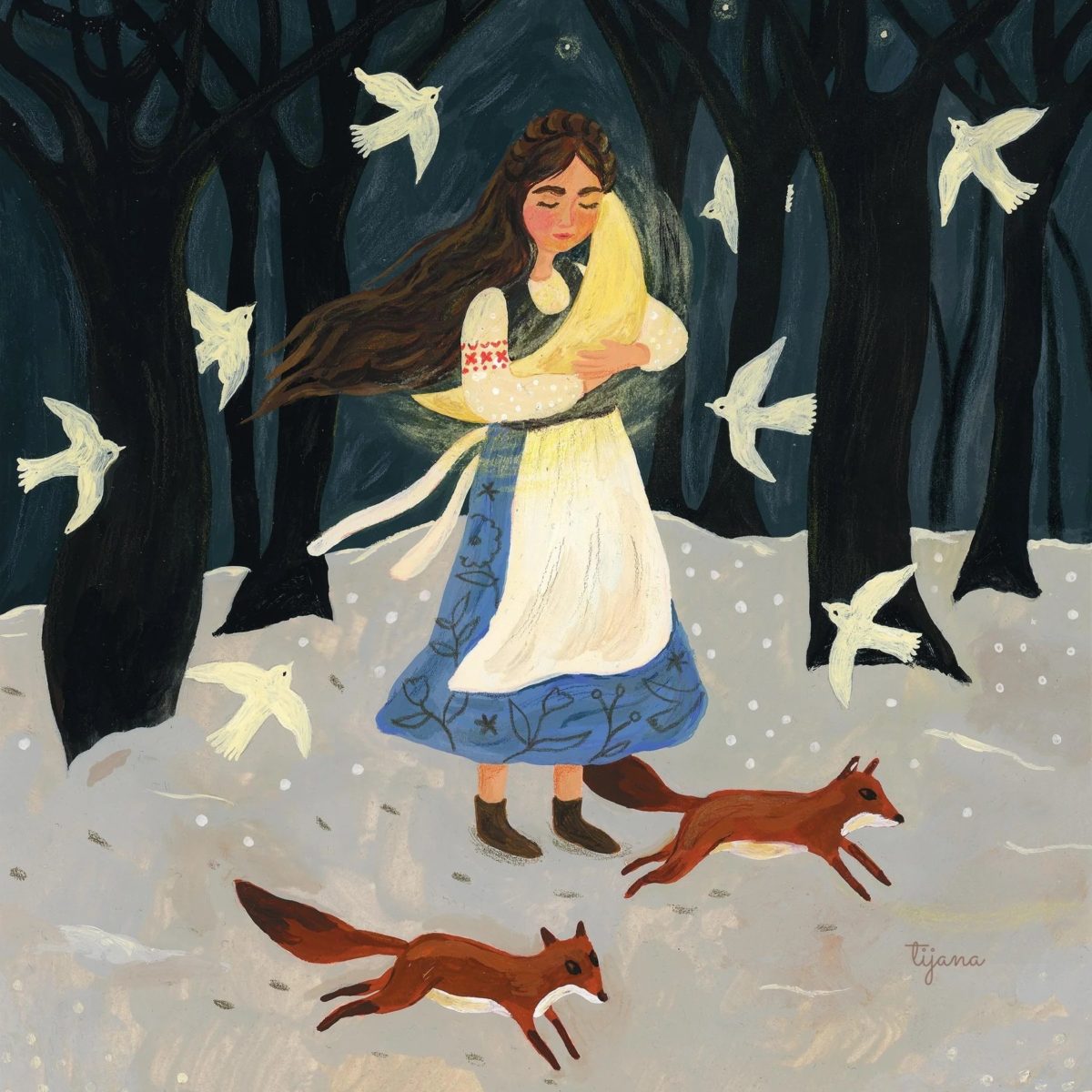 Tijana Draws - Moon Lover Silhouette | Toy | Toverlux | Little Acorn to Mighty Oaks