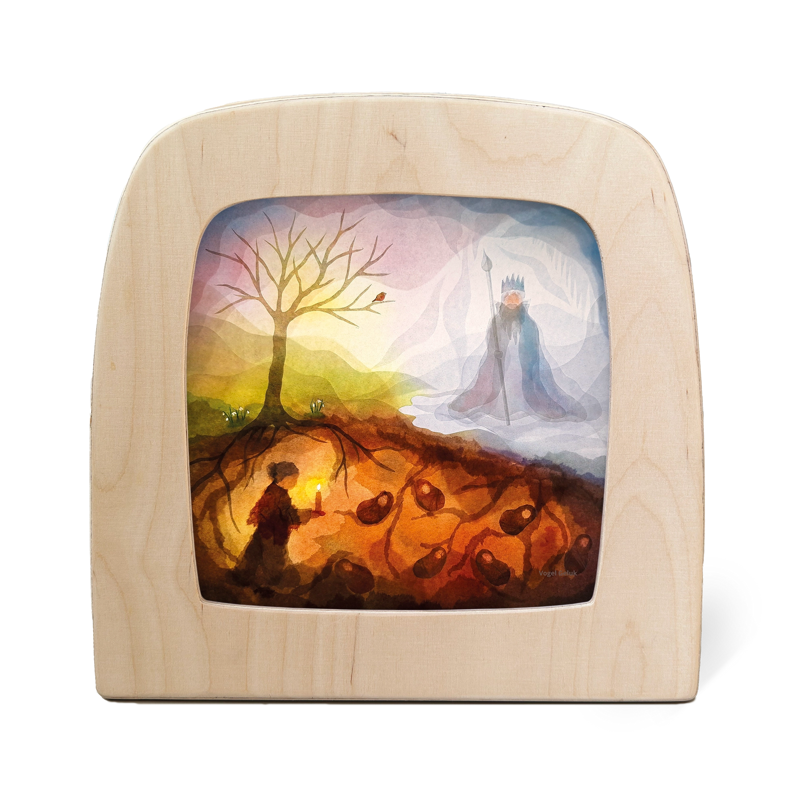 Vogel Geluk - Gaia and the King Silhouette | Toy | Toverlux | Little Acorn to Mighty Oaks