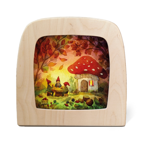 Vogel Geluk - Gnome Picnic Silhouette