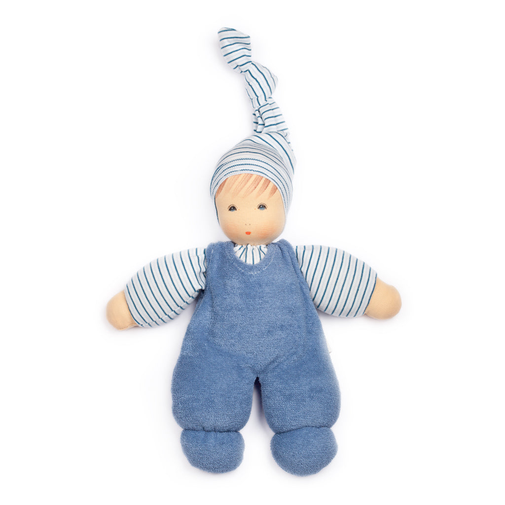 Nanchen Organic Waldorf Doll - Wuschel - Blue - 26cm | | Nanchen | Little Acorn to Mighty Oaks