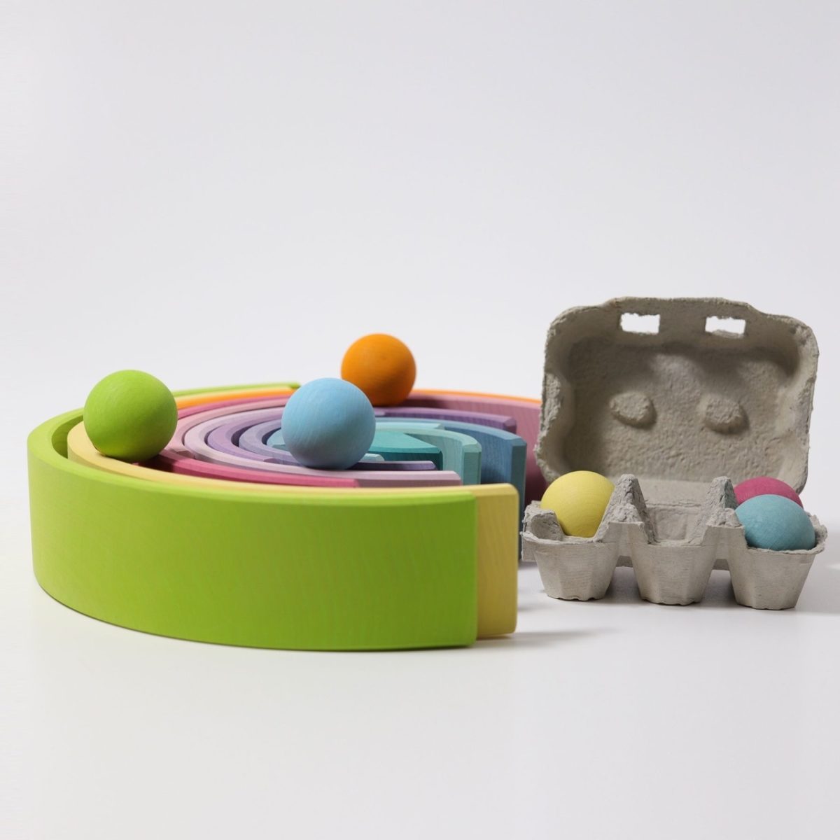 Grimm's 12 piece Rainbow - Pastel (2nd Quality) | | Grimm's Spiel and Holz | Little Acorn to Mighty Oaks