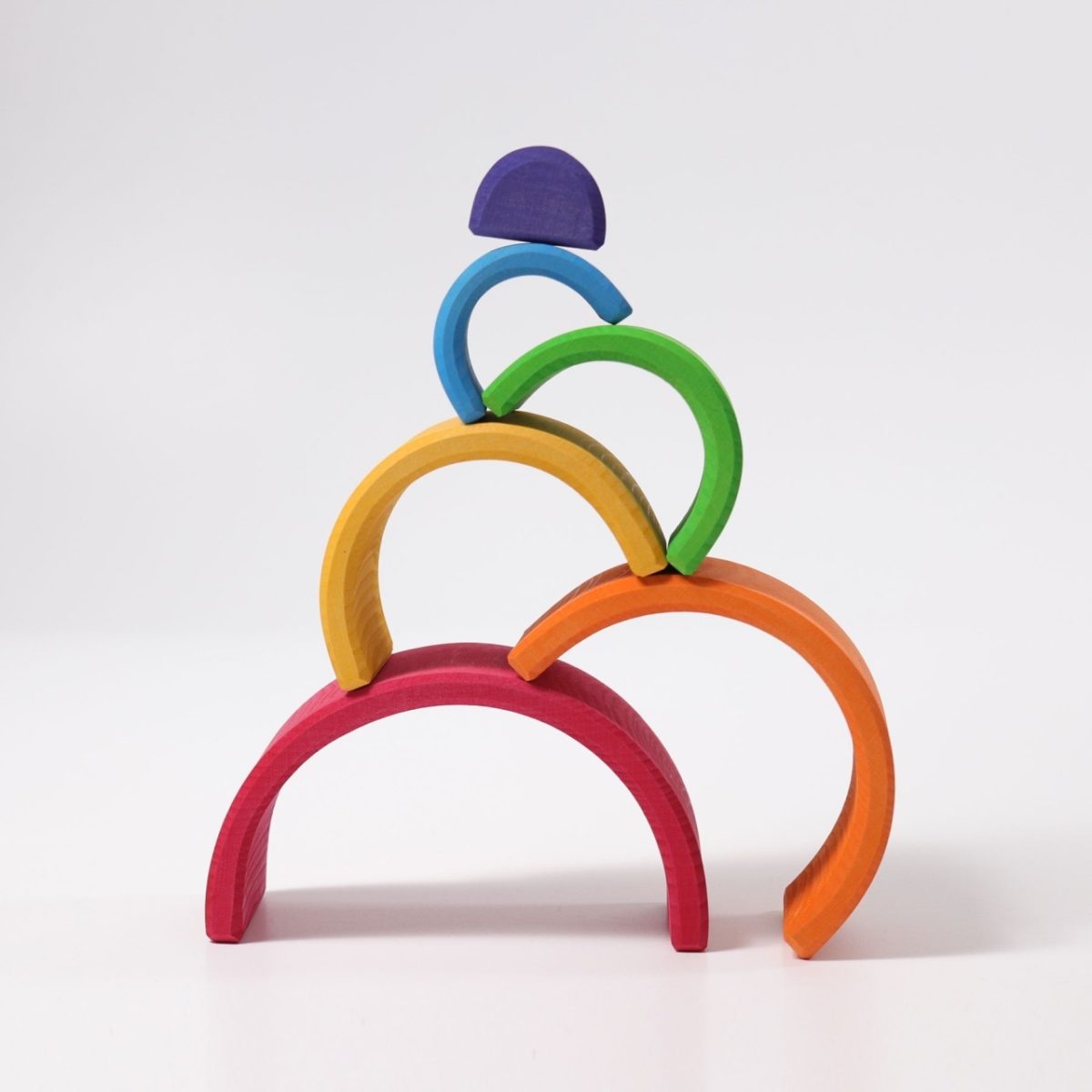 Grimm's Stacking Rainbow - Medium 6 Piece | | Grimm's Spiel and Holz | Little Acorn to Mighty Oaks