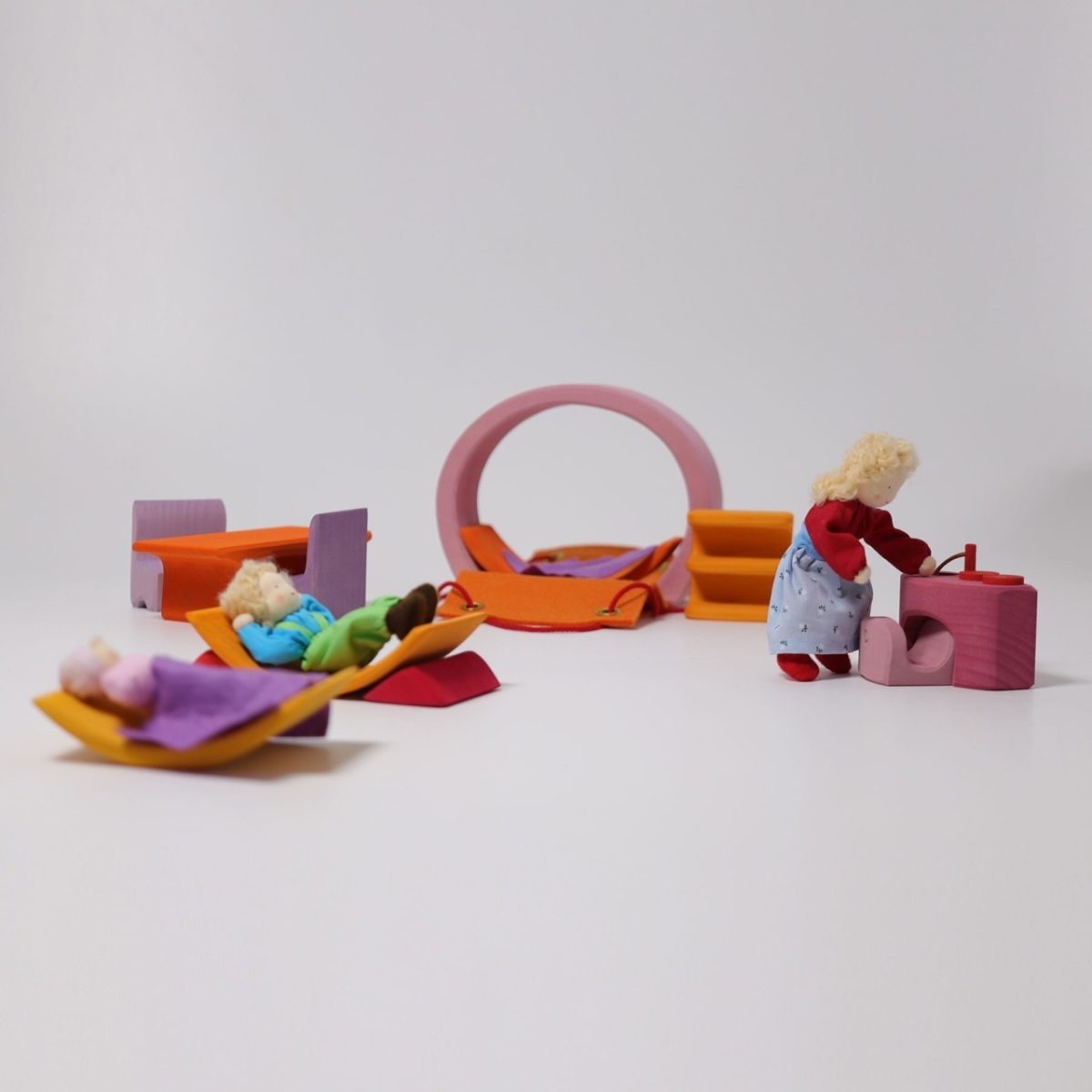 Grimm's Bauhaus/Mobile Home - Pink/Orange | | Grimm's Spiel and Holz | Little Acorn to Mighty Oaks