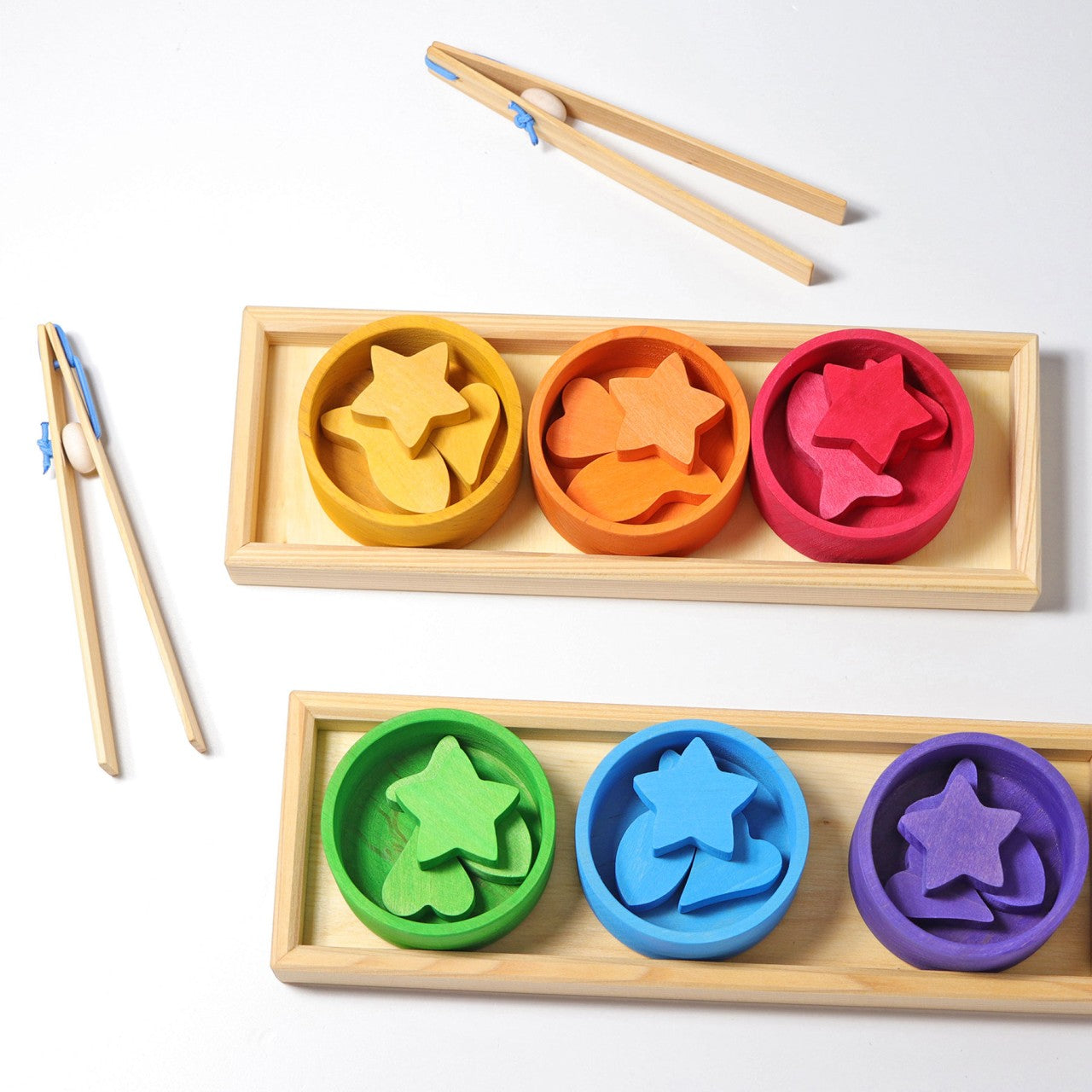 Grimm's Wooden Sorting Game UK | Fish, Star & Heart Shapes