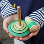 Mader 'My First Spinning Top' with Starter - Grass | Toy | Mader Kreiselmanufaktur | Little Acorn to Mighty Oaks