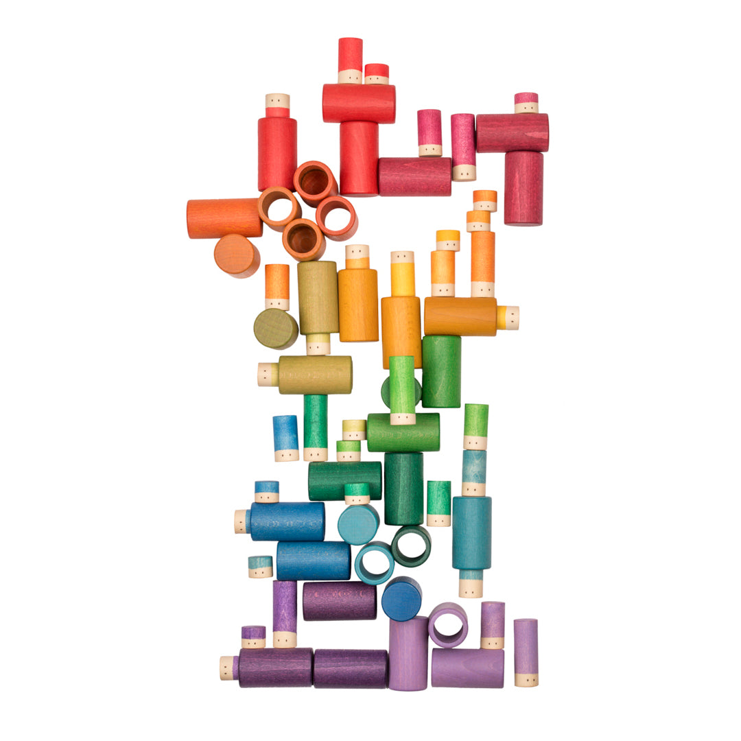 Grapat Lola Set | 72 Wooden Pieces for Creative Open-Ended Play