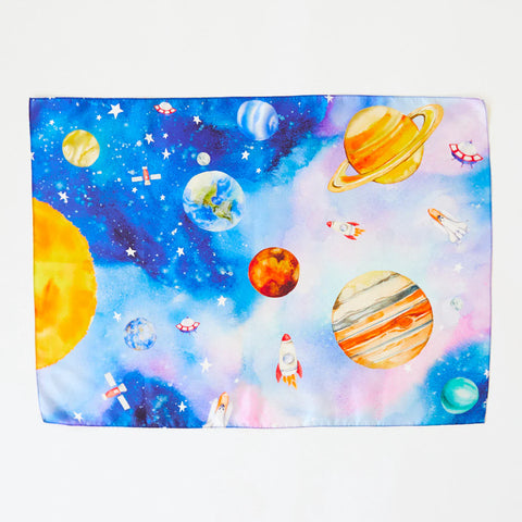 Sarah's Silks - Seek and Find Silks - Outer Space 22 x 29 inch