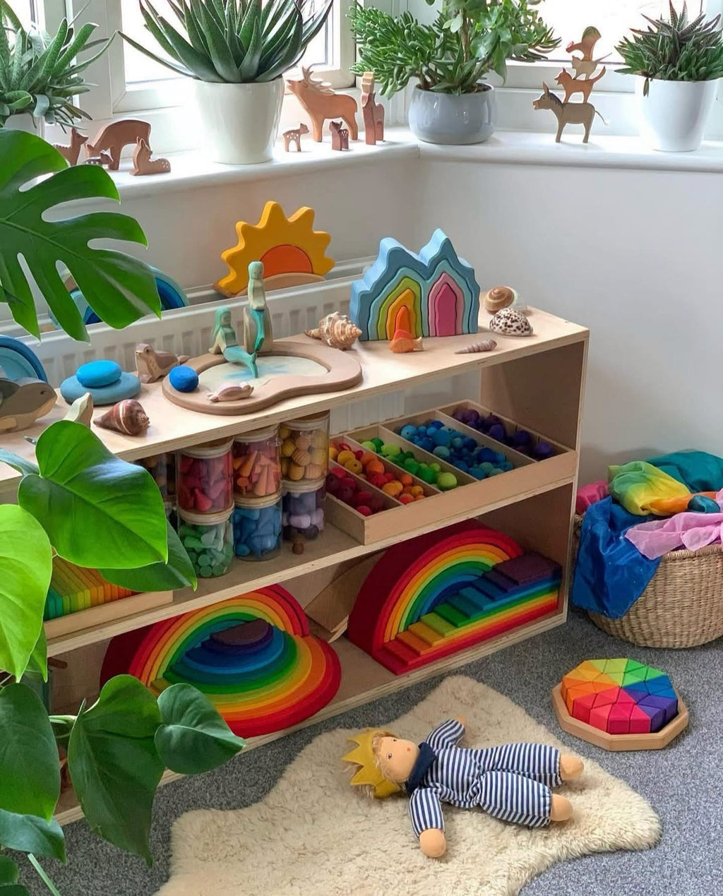The Three Elements of the  Waldorf Playroom: Why Open-Ended Wooden Toys, Play Silks and Waldorf Dolls Work So Beautifully Together