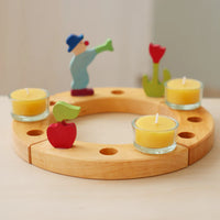 Grimm's 100% Beeswax Tealight Candle (Single) | | Grimm's Spiel and Holz | Little Acorn to Mighty Oaks