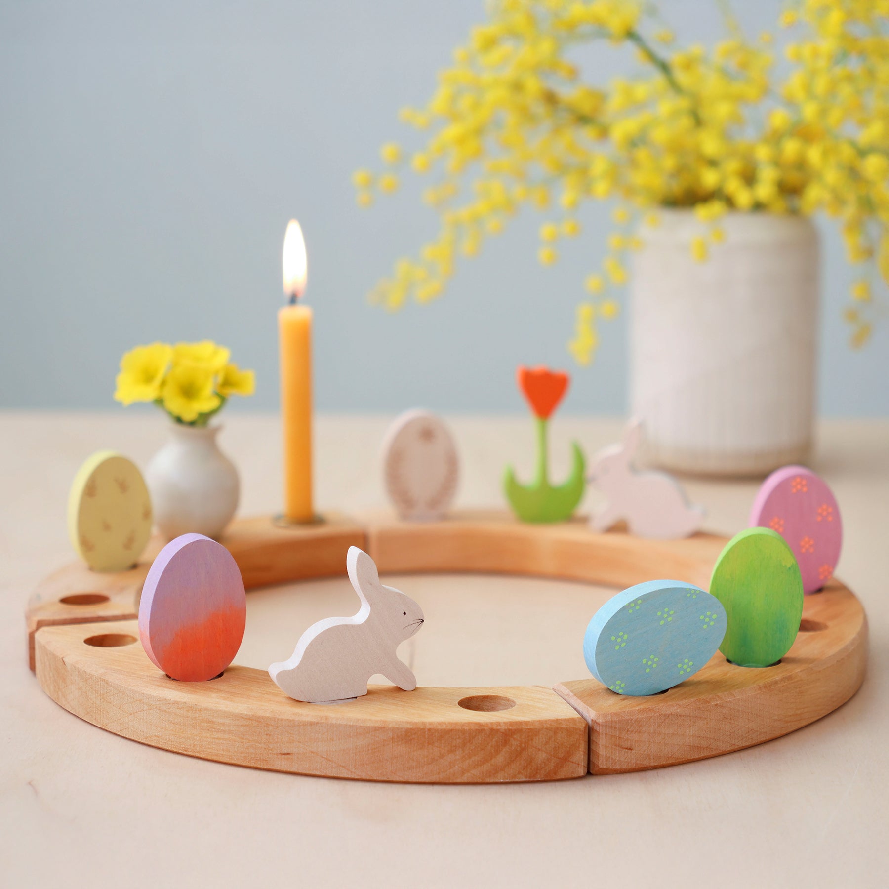 Grimm's Celebration Ring Figure - Easter Set Batik orange | | Grimm's Spiel and Holz | Little Acorn to Mighty Oaks