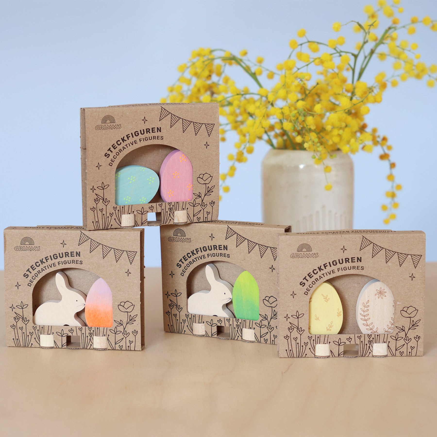 Grimm's Celebration Ring Figure - Easter Set Batik green | | Grimm's Spiel and Holz | Little Acorn to Mighty Oaks