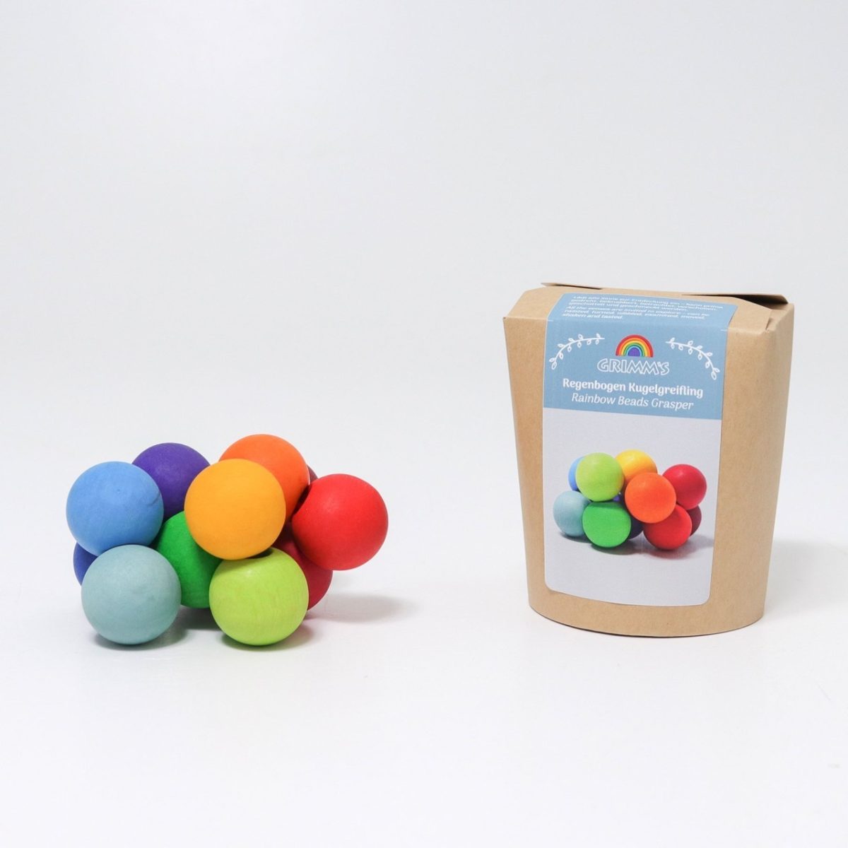 Grimm's Grasping Toy - Rainbow Beads | | Grimm's Spiel and Holz | Little Acorn to Mighty Oaks