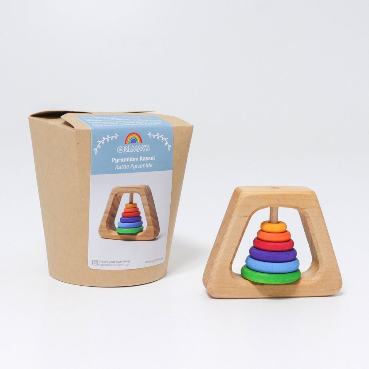 Grimm's Pyramid Rattle | | Grimm's Spiel and Holz | Little Acorn to Mighty Oaks
