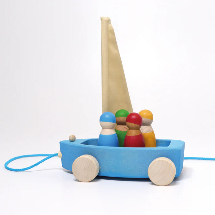 Grimm's Large Land Yacht with Four Sailors | | Grimm's Spiel and Holz | Little Acorn to Mighty Oaks