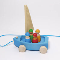 Grimm's Large Land Yacht with Four Sailors | | Grimm's Spiel and Holz | Little Acorn to Mighty Oaks