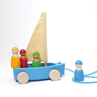 Grimm's Large Land Yacht with Four Sailors | | Grimm's Spiel and Holz | Little Acorn to Mighty Oaks