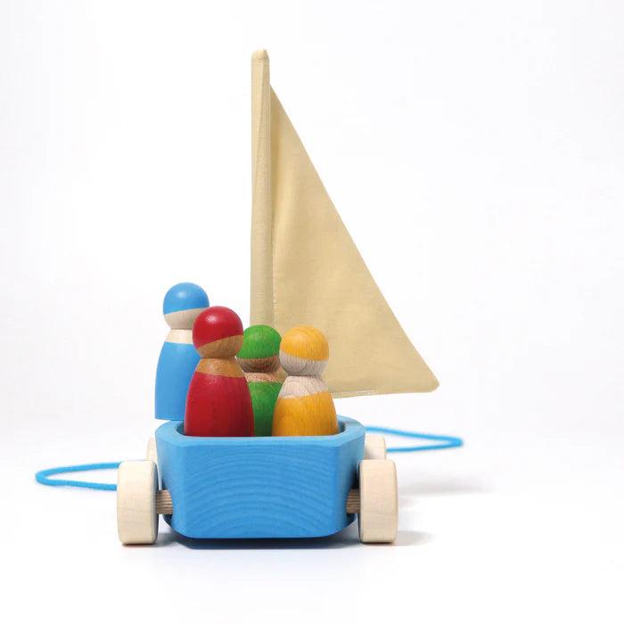 Grimm's Large Land Yacht with Four Sailors | | Grimm's Spiel and Holz | Little Acorn to Mighty Oaks