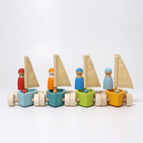 Grimm's Set of 4 Little Land Yachts