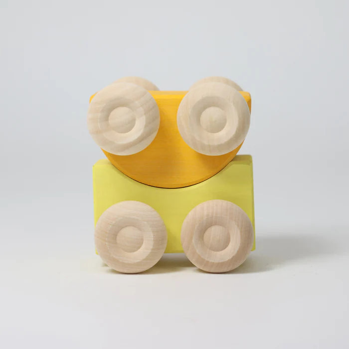 Grimm's Stacking Cars - Yellow | | Grimm's Spiel and Holz | Little Acorn to Mighty Oaks