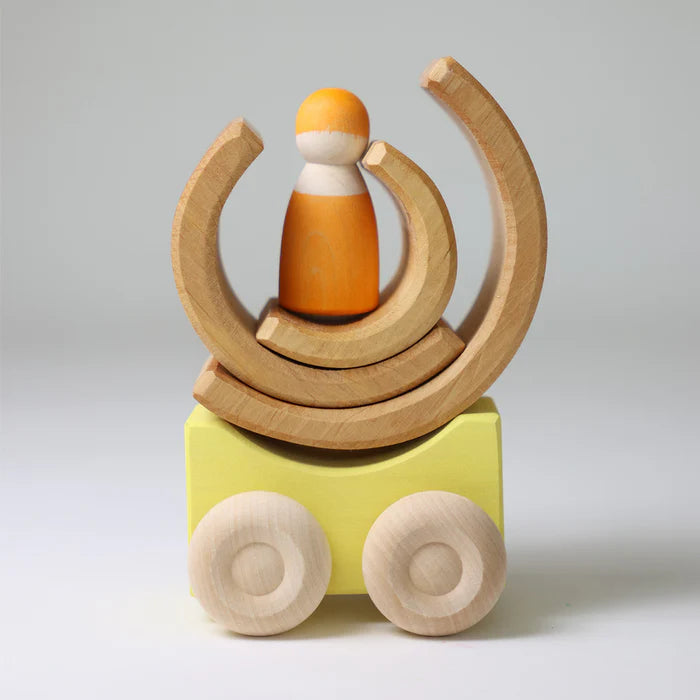 Grimm's Stacking Cars - Yellow | | Grimm's Spiel and Holz | Little Acorn to Mighty Oaks