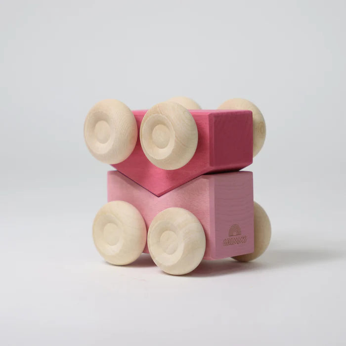 Grimm's Stacking Cars - Pink | | Grimm's Spiel and Holz | Little Acorn to Mighty Oaks