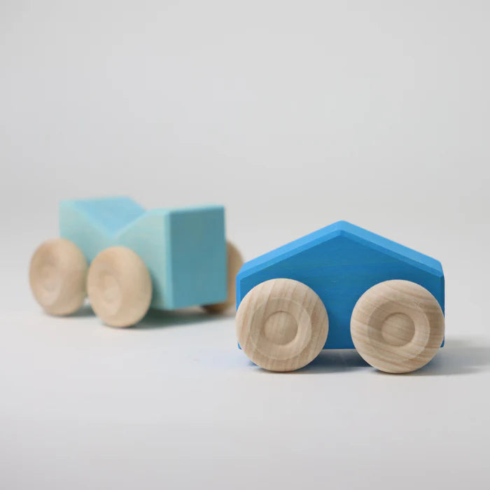 Grimm's Stacking Cars - Blue | | Grimm's Spiel and Holz | Little Acorn to Mighty Oaks