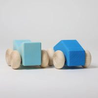 Grimm's Stacking Cars - Blue | | Grimm's Spiel and Holz | Little Acorn to Mighty Oaks