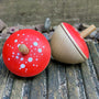 Mader 'Egg' Spinning Top - Toadstool | Toy | Mader Kreiselmanufaktur | Little Acorn to Mighty Oaks