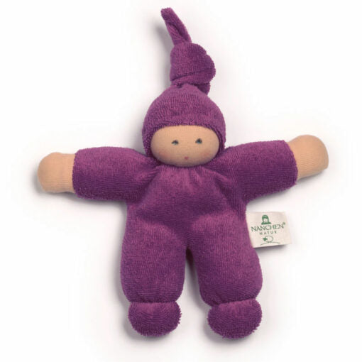 Nanchen Organic Waldorf Doll - Pimpel - Purple - 17cm | | Nanchen | Little Acorn to Mighty Oaks