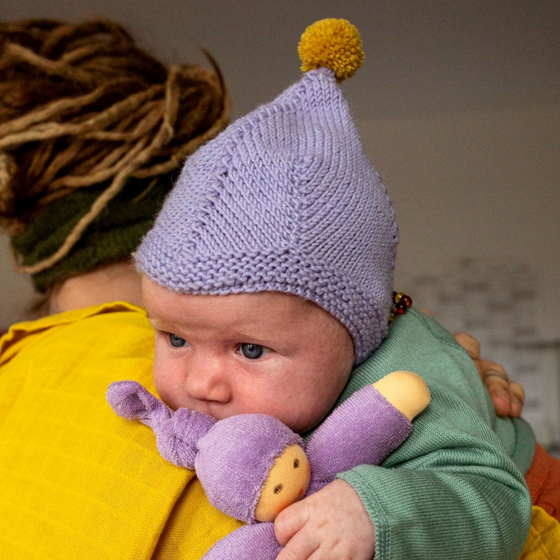 Nanchen Organic Waldorf Doll - Pimpel - Pastel Purple 17cm | | Nanchen | Little Acorn to Mighty Oaks