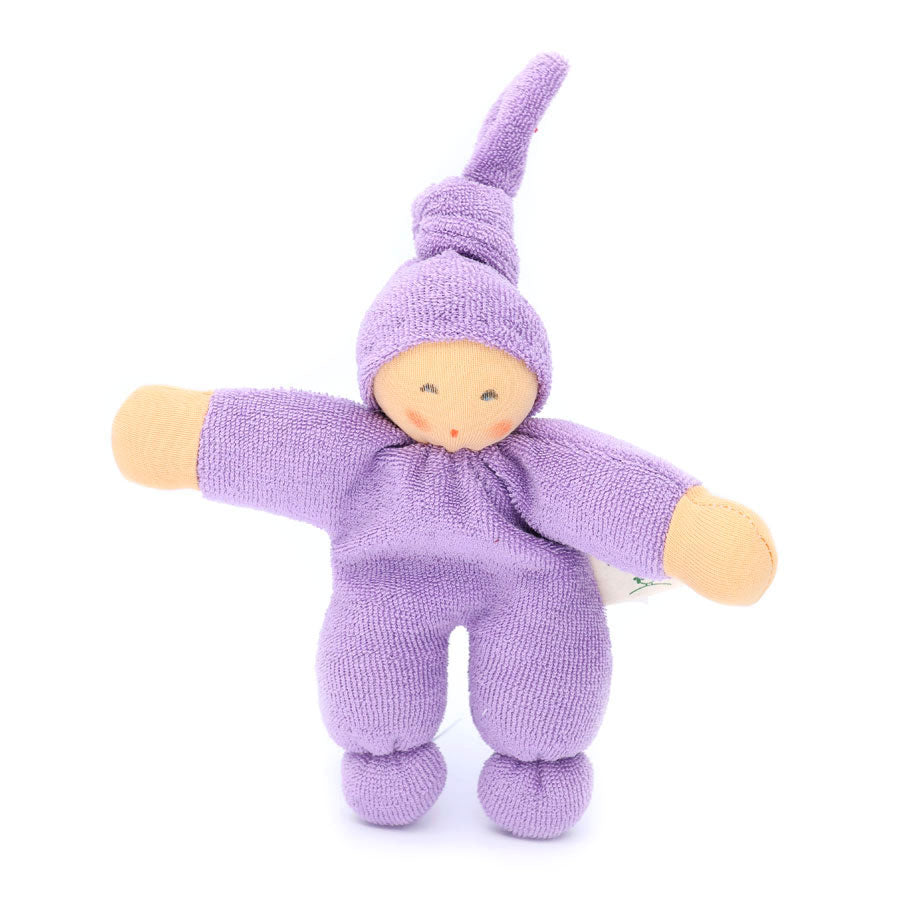 Nanchen Organic Waldorf Doll - Pimpel - Pastel Purple 17cm | | Nanchen | Little Acorn to Mighty Oaks