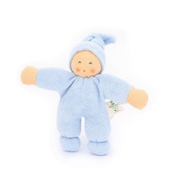 Nanchen Organic Waldorf Doll - Pimpel Light Blue - 17cm
