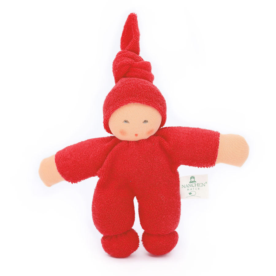 Nanchen Organic Waldorf Doll - Pimpel - Red - 17cm | | Nanchen | Little Acorn to Mighty Oaks