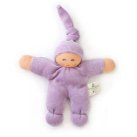 Nanchen Organic Waldorf Doll - Pimpel - Pastel Purple 17cm | | Nanchen | Little Acorn to Mighty Oaks