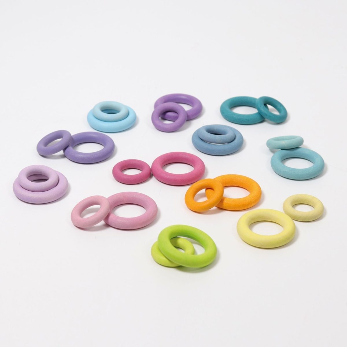 Grimm's Pastel Building Rings | | Grimm's Spiel and Holz | Little Acorn to Mighty Oaks