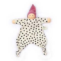 Nanchen Organic Waldorf Blanket Doll - Elderberry Polka Dot