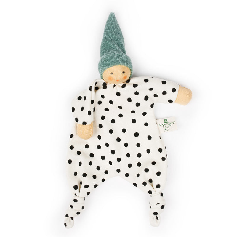 Nanchen Organic Waldorf Blanket Doll - Sage Polka Dot | | Nanchen | Little Acorn to Mighty Oaks