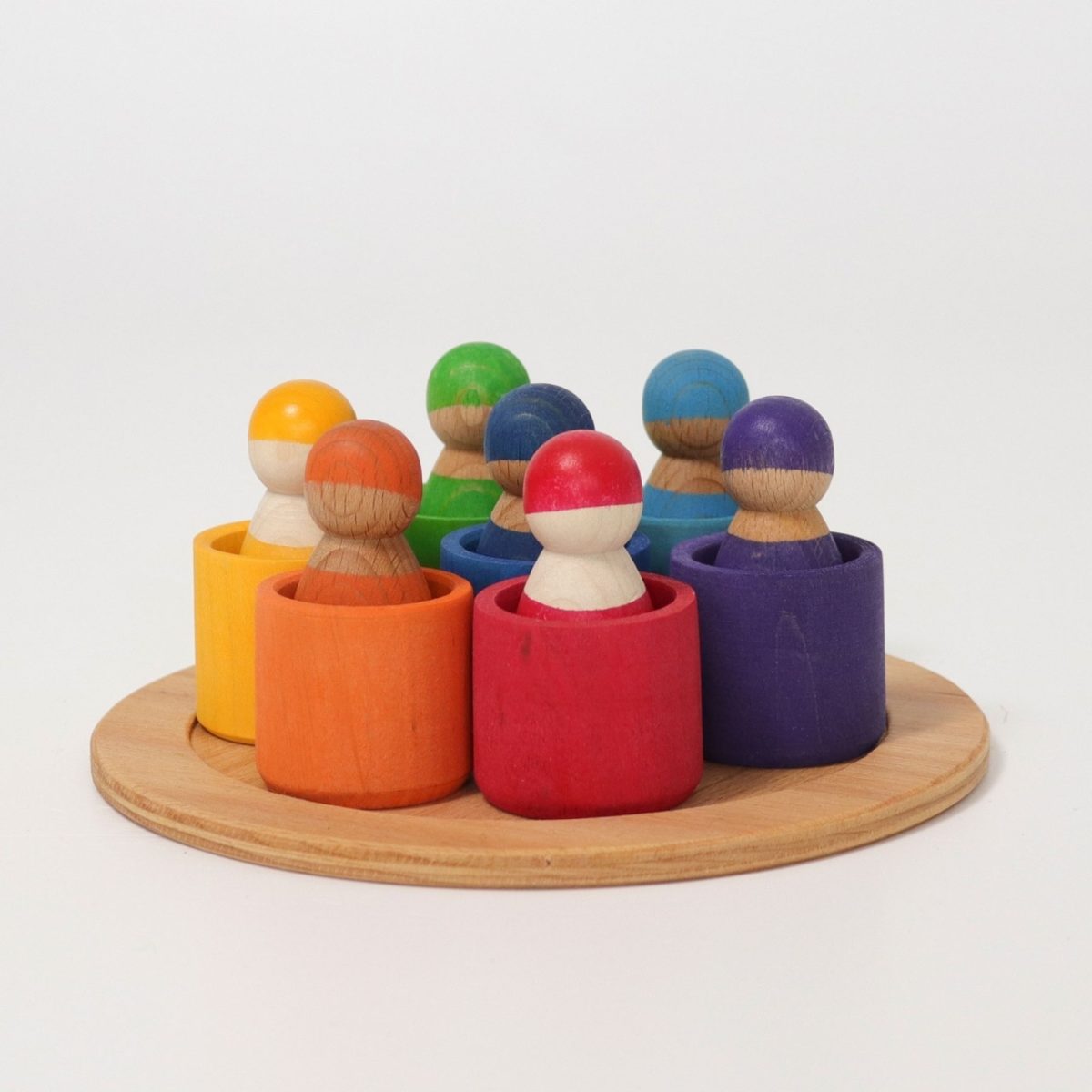 Grimm's Rainbow Friends in Cups | | Grimm's Spiel and Holz | Little Acorn to Mighty Oaks