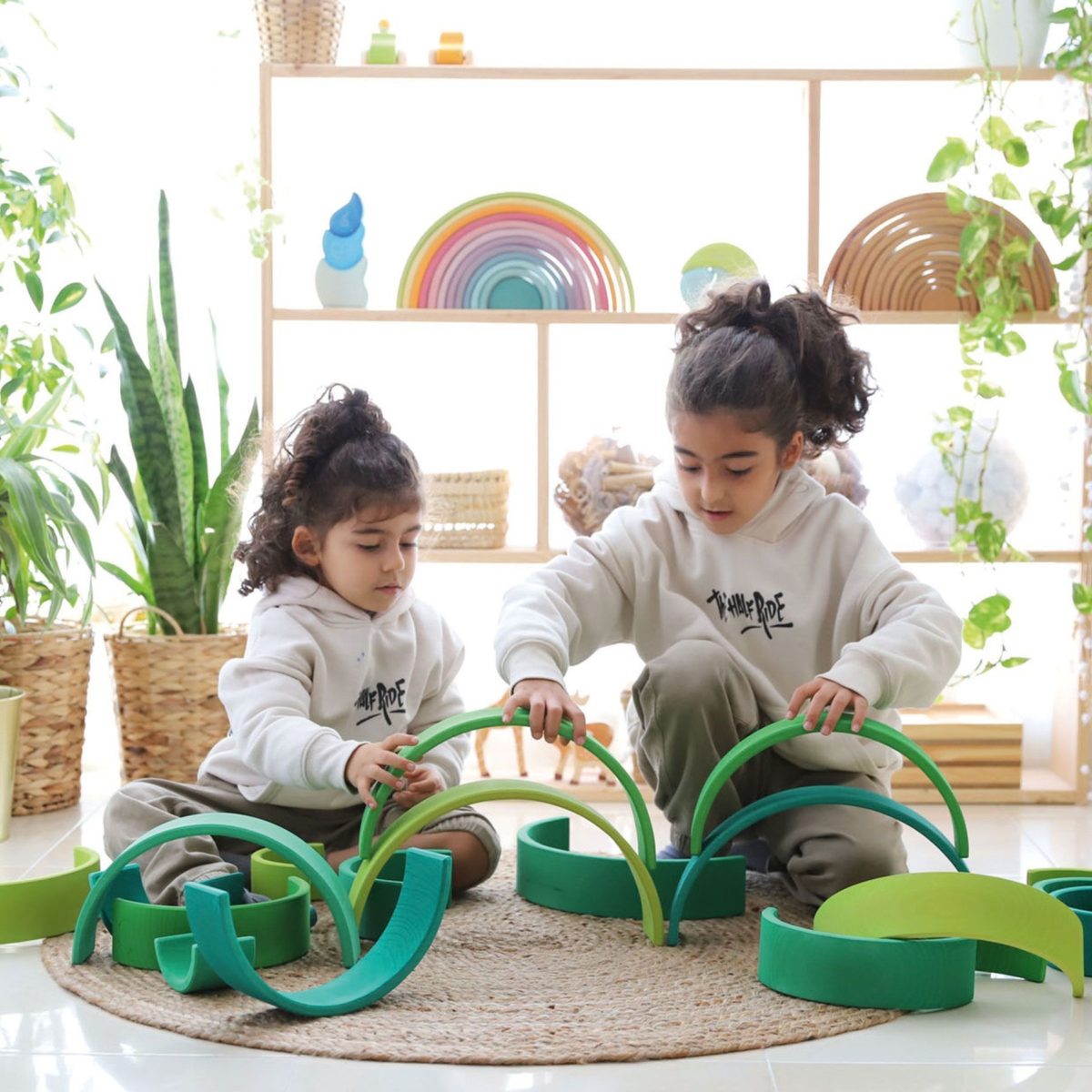 Grimm's 12 piece Rainbow - Meadow Green | | Grimm's Spiel and Holz | Little Acorn to Mighty Oaks