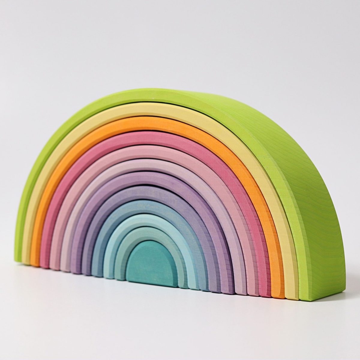 Grimm's 12 piece Rainbow - Pastel | | Grimm's Spiel and Holz | Little Acorn to Mighty Oaks