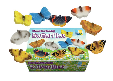 Yellow Sensory Play Stones - Butterflies