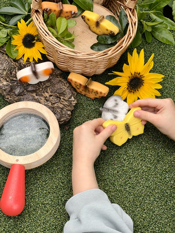 Yellow Sensory Play Stones - Butterflies