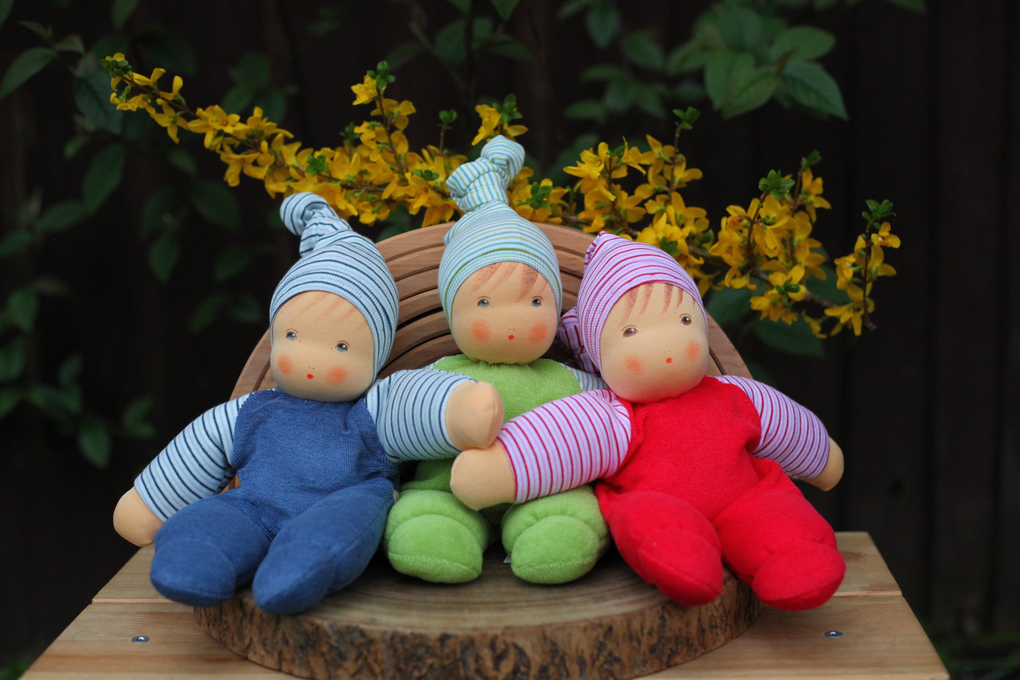 Nanchen Organic Waldorf Doll - Wuschel - Green 26cm | | Nanchen | Little Acorn to Mighty Oaks