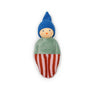 Nanchen Organic Waldorf Doll - Clown Rattle Red and Pink Striped | | Nanchen | Little Acorn to Mighty Oaks