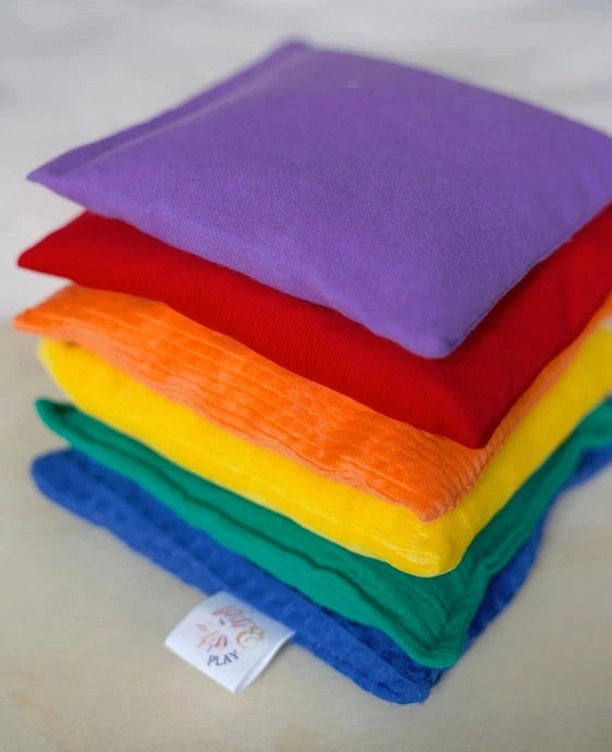 Pit and Play Sensory Beanbags Set of 6 – Rainbow | | Pit and Play | Little Acorn to Mighty Oaks
